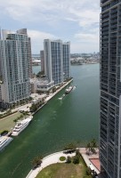 Great View of Key Biscayne & Miami River From Corner Apartment at Icon Residences, Miami