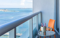 Bay and City Views from High Floor at Icon Residences, Brickell, Miami. Free SPA, Sauna, WI-FI,