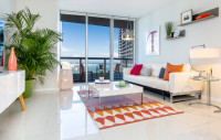 Bay and City Views from High Floor at Icon Residences, Brickell, Miami. Free SPA, Sauna, WI-FI,