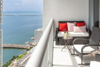 45 Floor, Great River & Sea View From Corner Condo Above Icon Residences, Brickell, Miami