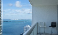 Great View of Key Biscayne & Miami River From Corner Apartment at Icon Residences, Miami
