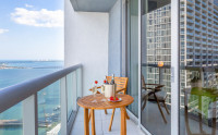 Corner Apartment with Great View of Key Biscayne & Miami River, Icon Brickell Residences