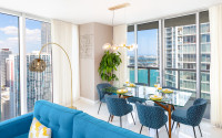 Corner Apartment with Great View of Key Biscayne & Miami River, Icon Brickell Residences