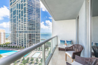 Key Biscayne and Miami River Views from Corner Apartment at Icon Residences. Brickell, Miami