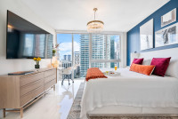 New!! Corner Unit, Miami River & City view, Brickell, Free Wi-Fi, Pool, Gym