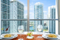 New!! Corner Unit, Miami River & City view, Brickell, Free Wi-Fi, Pool, Gym