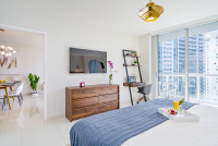 Brickell,  Between River & Biscayne Bay. Gorgeous. Free SPA, WI-FI