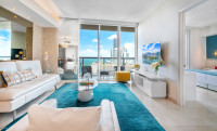 Unobstructed Front Bay View from the 48th Floor. Pool, Sauna, Gym. Icon Brickell