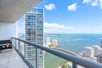 Unobstructed Front Bay View from the 48th Floor. Pool, Sauna, Gym. Icon Brickell