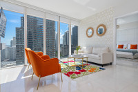 New Front Ocean Views Corner Apartment. Brickell, Miami