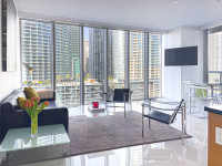 Key Biscayne and Miami River Views from Corner Apartment at Icon Residences. Brickell, Miami