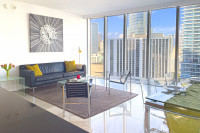 Key Biscayne and Miami River Views from Corner Apartment at Icon Residences. Brickell, Miami