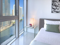 Key Biscayne and Miami River Views from Corner Apartment at Icon Residences. Brickell, Miami